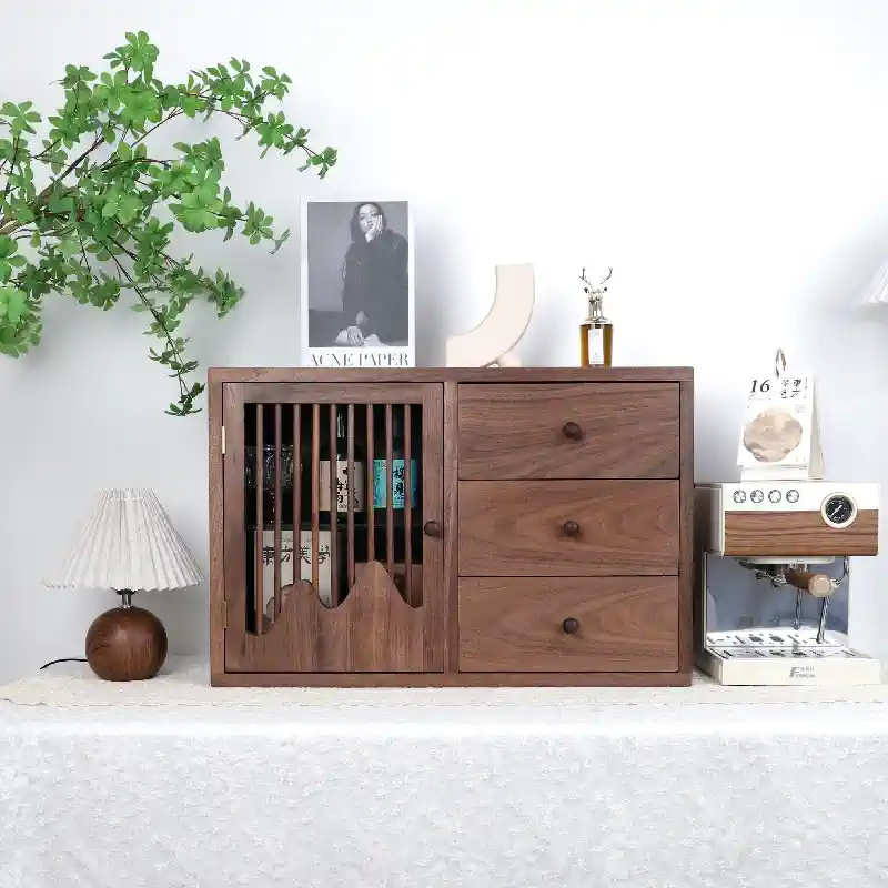 Wooden Kitchen Cabinet Organizer for Spice Jar Storage