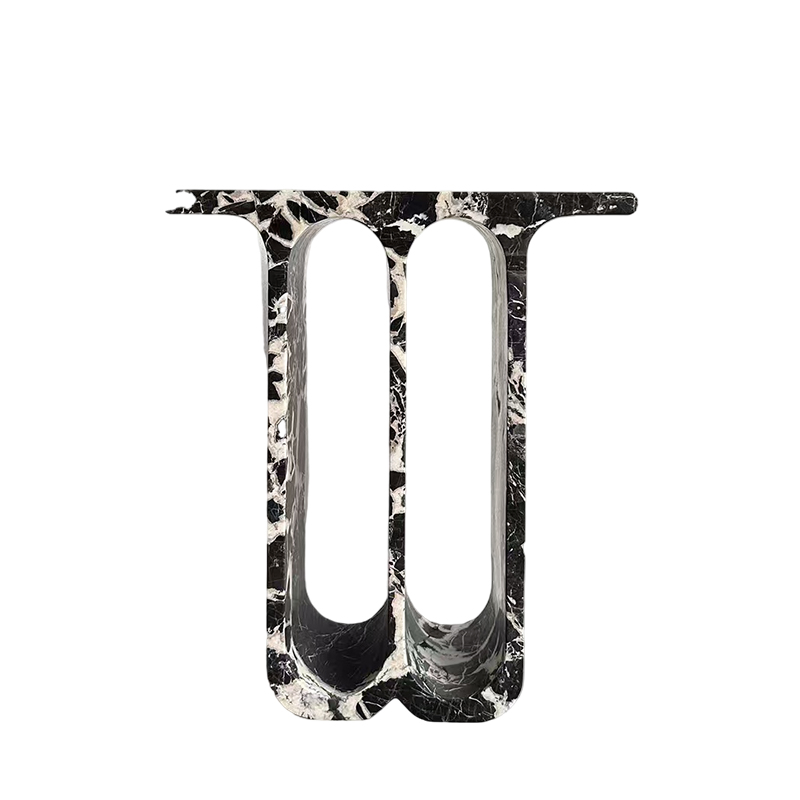 Black Marble Arch Console Table Furniture Sofa Modern Marble Side Entryway Table