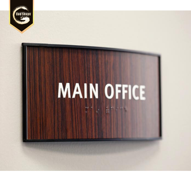 Custom Wood Finish Signs Door Number Plate Signage