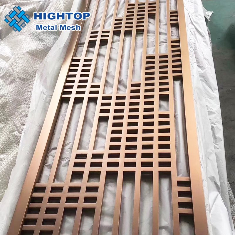 Interior Decoration Panel Laser Cut Garden Rose Gold Room Divider