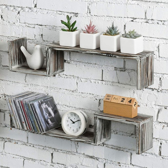Wooden Craft Irregular Shape Wall Decoration Floating Frame Shelf