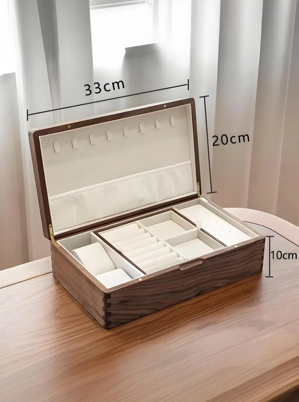 Luxury Handcrafted Wooden Jewelry Box for Storage and Gift