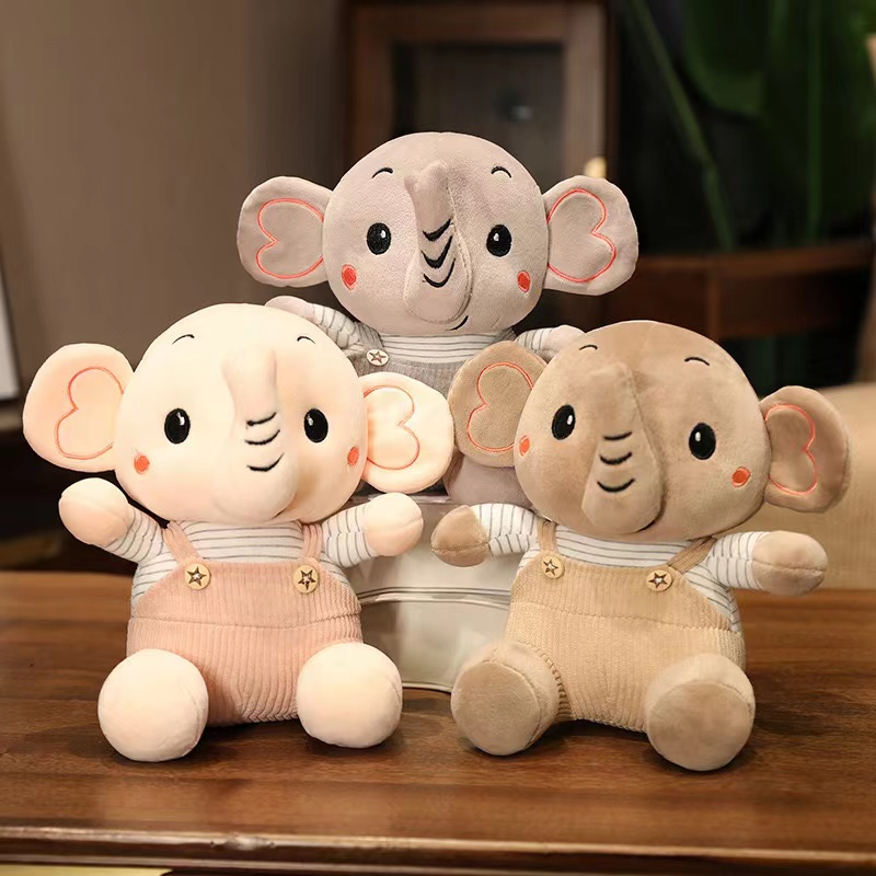 Adorable Long Trunk Elephant Plush Doll for Kids' Birthday Gift