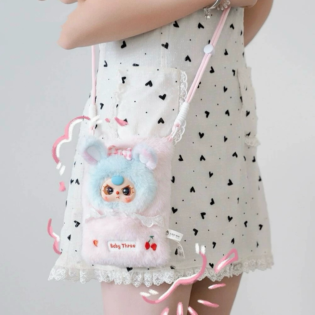 Authentic Baby Three Plush Blind Box Doll Phone Bag Collectible Gift Animals Theme