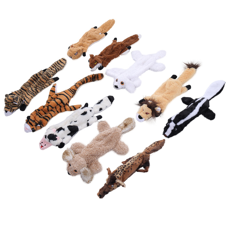 Best-Selling Unisex Interactive Dog Toys Bite-Resistant Long Plush Shell Bear Design Stress Relief Animal Stuffed Pets Supplies
