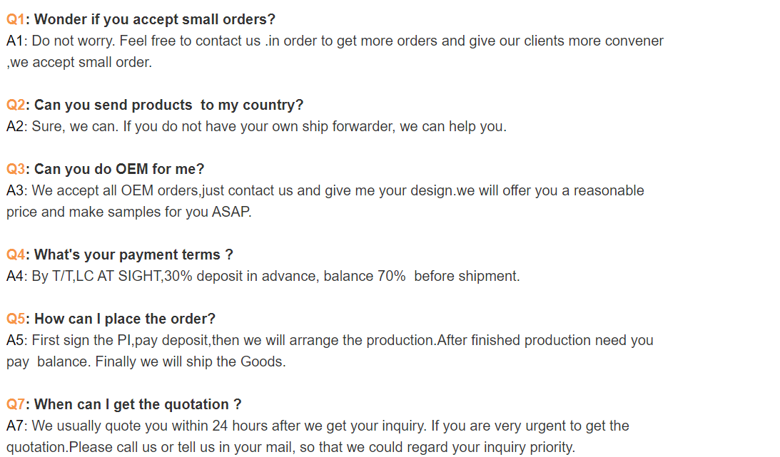 FAQ Overview