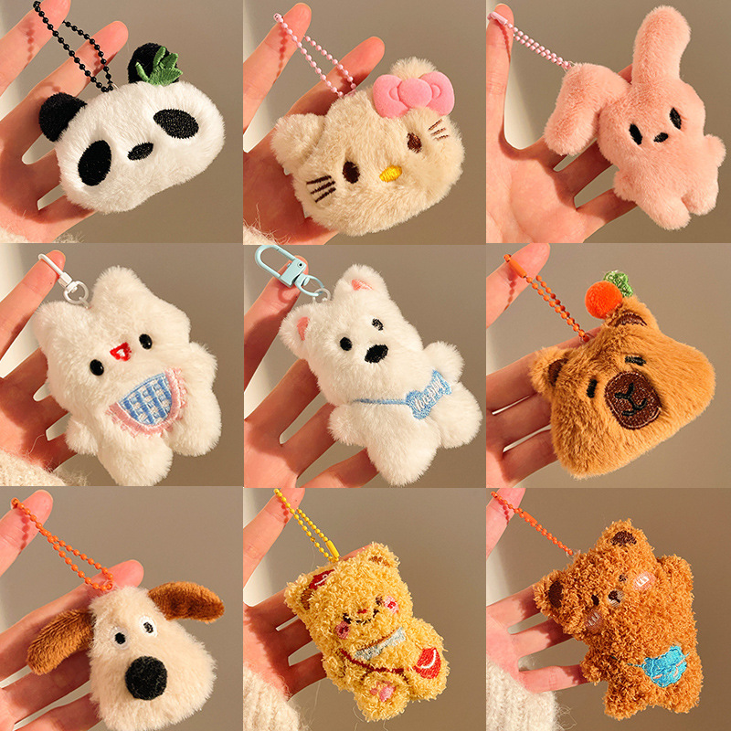 Customized Cotton Plush Keychain Character Manufacturer Cheap Price Kawaii Mini Promotional Stuffed Cute Animal Keychain Gifts