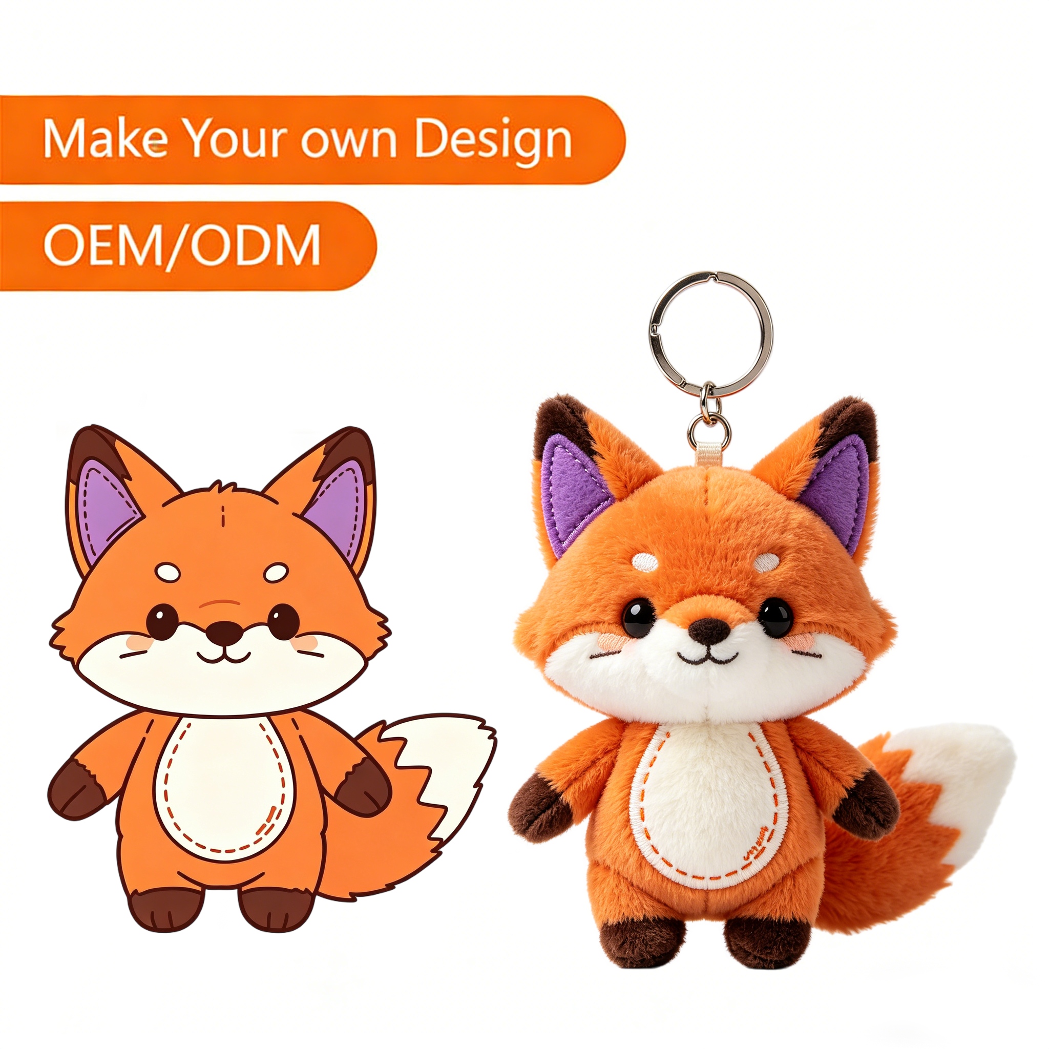 Custom Christmas Plush Toy Little Deer Holiday Campaign 100pcs Plush Keychain Custom