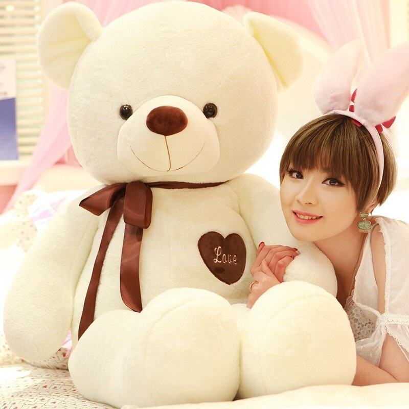 Custom Big Size Teddy Bear Doll Plush Toy Doll Sleeping Bed Pillow Panda Doll Hug Bear Ribbon Bear Girls