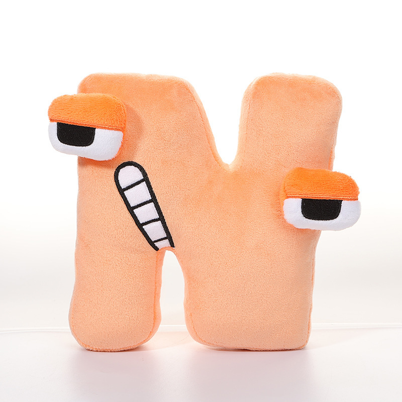 26 Style Alphabet Lore Plush Anime Doll Kawaii 26 English Letters Stuffed Toys Children's Enlightenment Education Doll Play