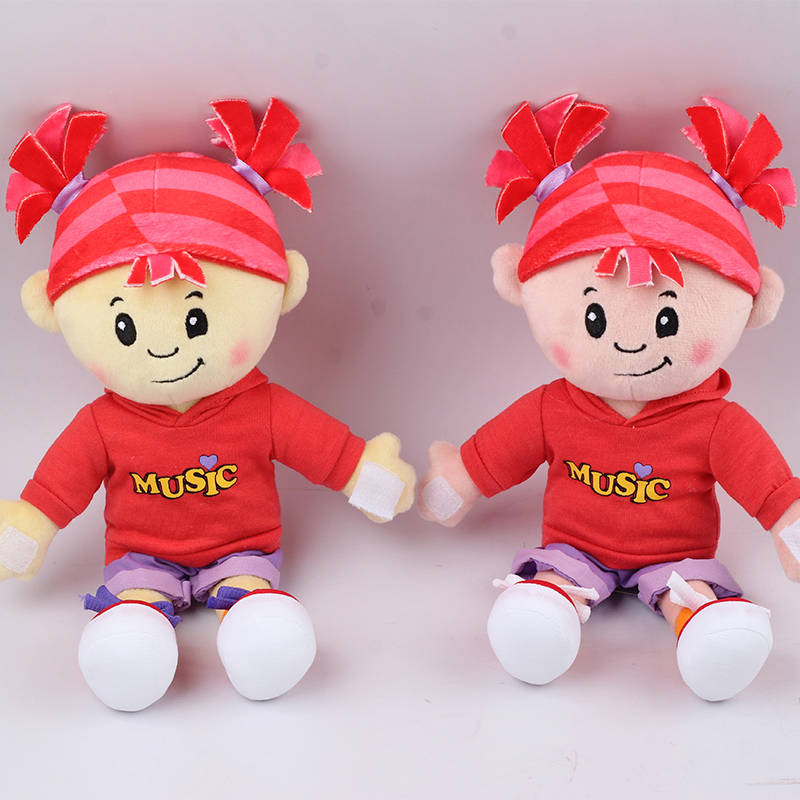 Best Made 15cm Sitting Custom Lovely Red Girl Soft Stuffed Toys Plush Dolls