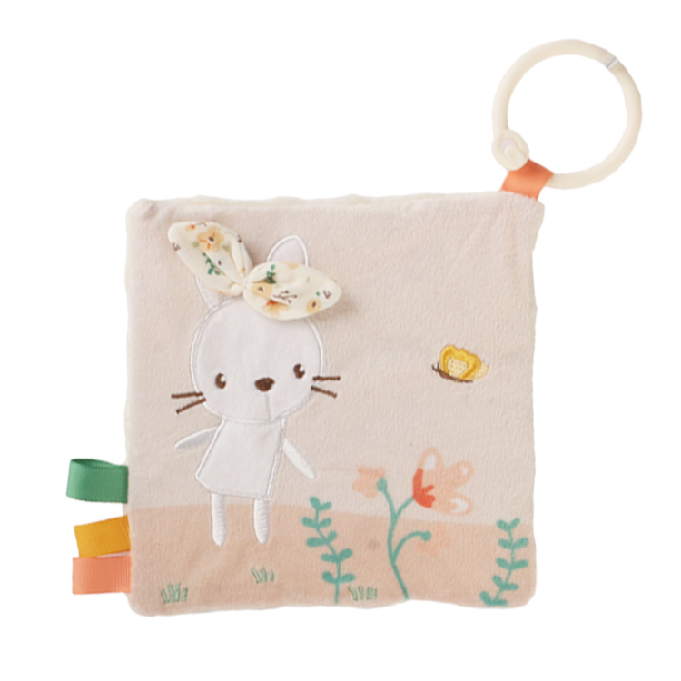 Infant Custom Eco-Friendly Plush Educational Toys Stuffed Animal Hanging Toys Baby Rattle Cute Cloth Book Washable Unisex for