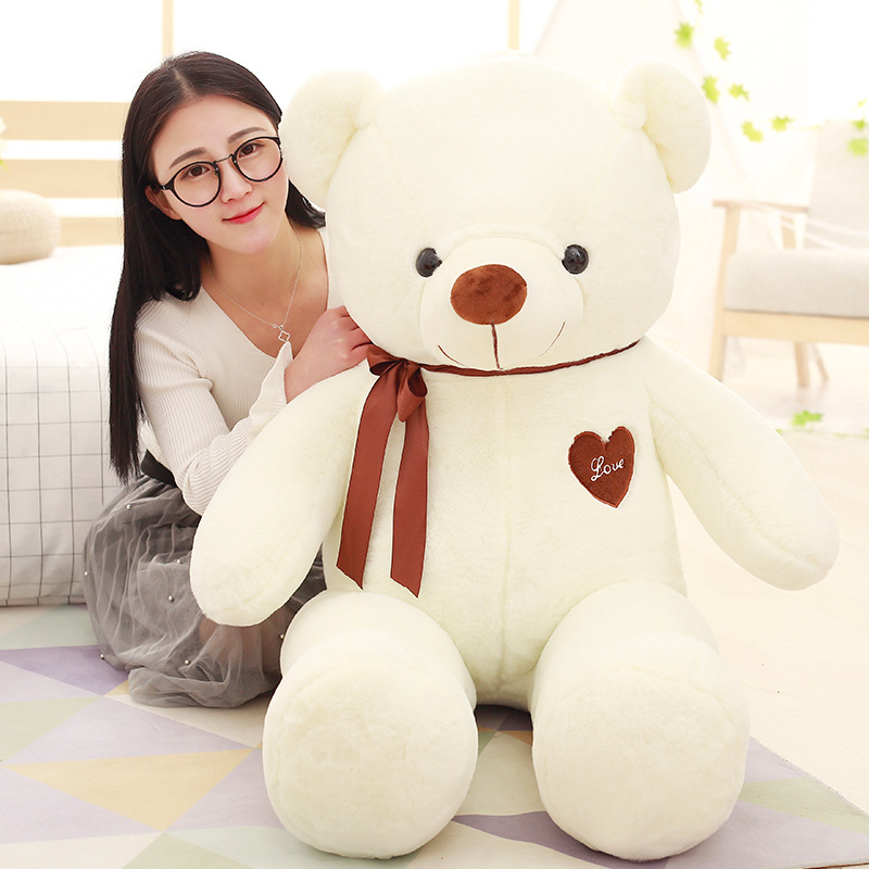 Wholesale Big Size T-shirt Teddy Bear Plush Pillow Toy with Ribbon Soft Stuffed Kawaii Plushies Toys for Gift