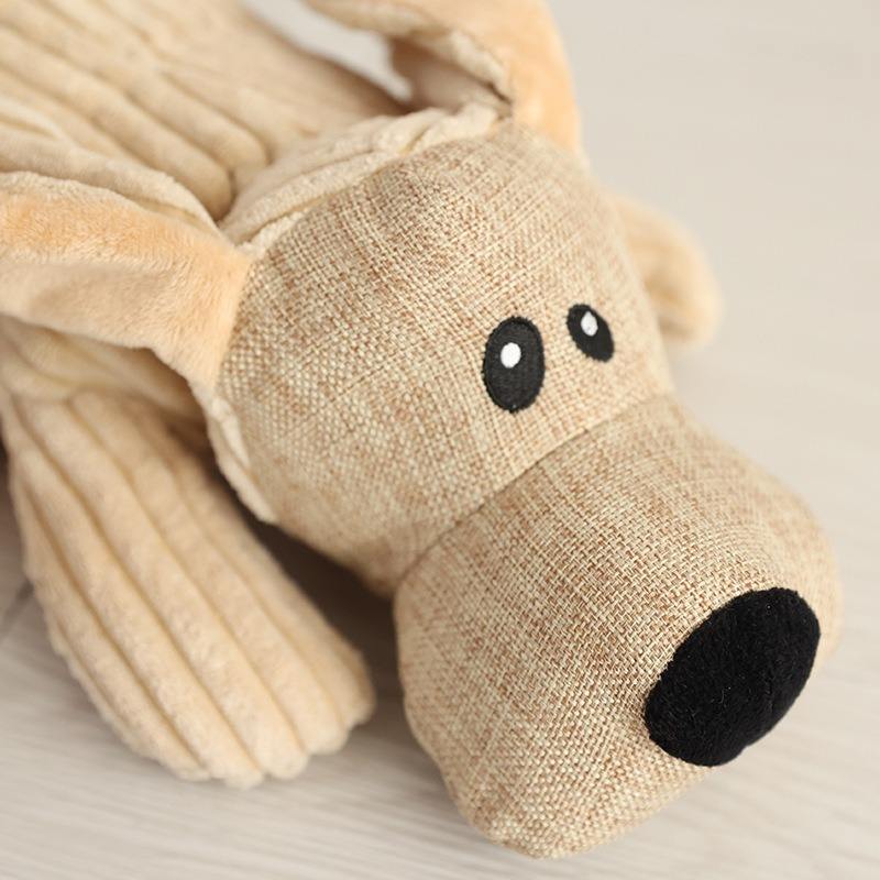 Eco-Friendly Animal-Shaped Dog Squeaky Toys Fashion Bite-Resistant Pet Plush Toy Fluffy Soft Pet Stuffed Toy
