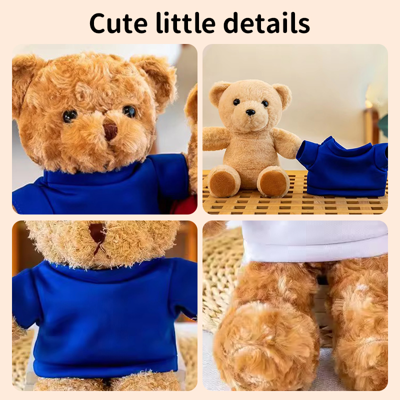 Wholesale Teddy Bear Plush Toy Doll Custom Logo Printed Stuffed Animal PP Cotton Filled for Birthday or Stress Relief