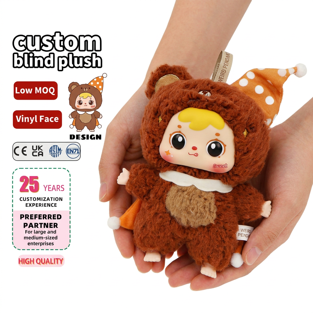 Mini Plushie Toy Original Designer Cute Animal Plush Dolls Make Collectible Toys Gift Monsters Custom Blind Box Toys