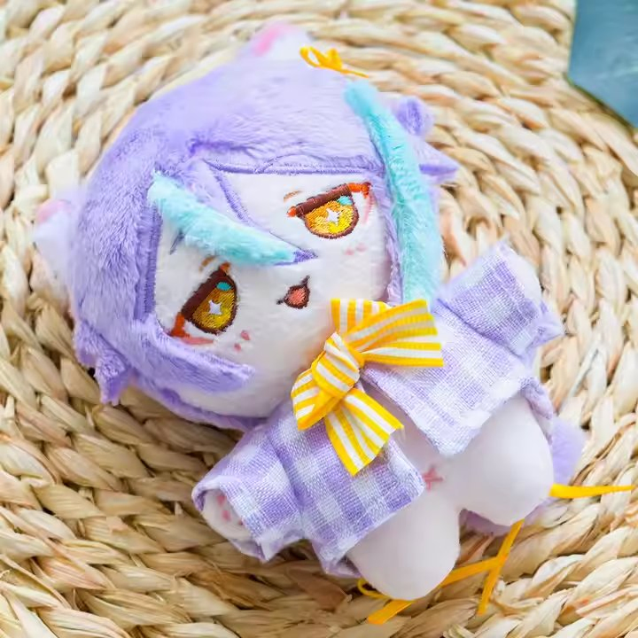 Customized Plush Figure Doll Keychain Mini Animation Character Cat Cotton Pendant Doll