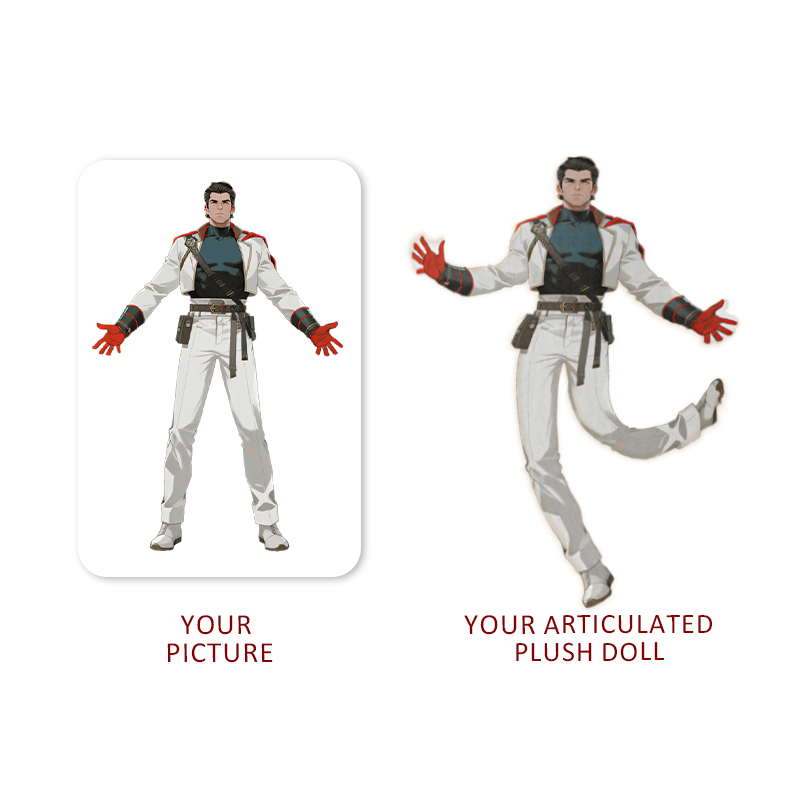 Customized Trendy Eco-friendly Anime Articulated Plush Doll Holiday Gift Anniversary Flexible Action Toy