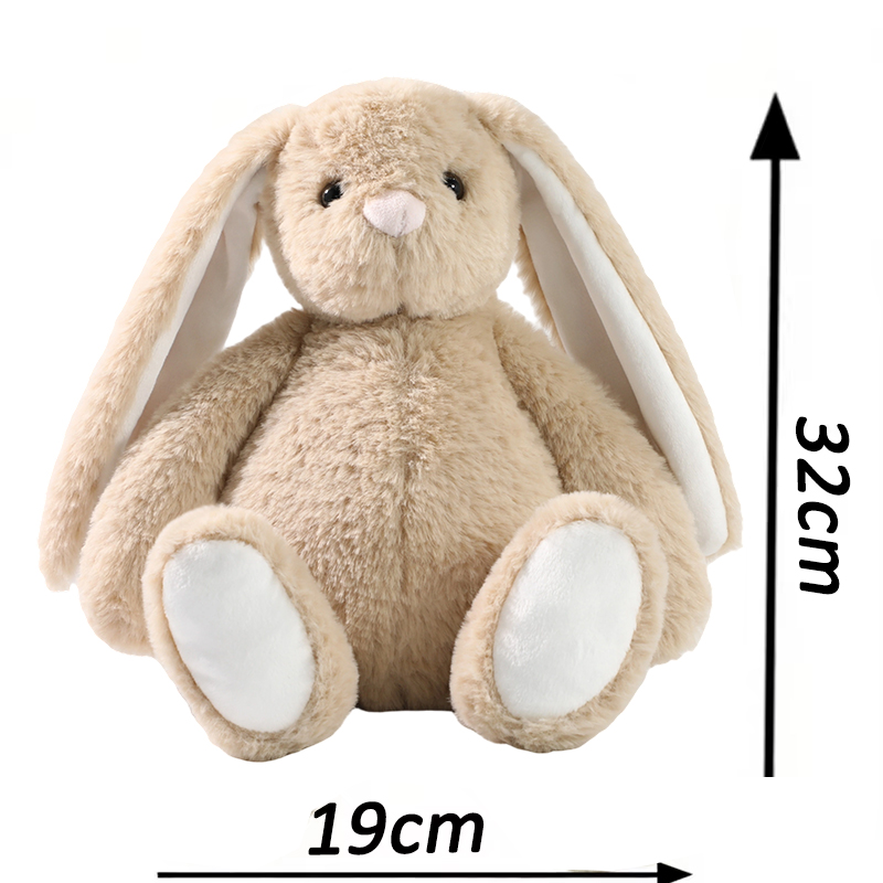 OEM Custom Soft Plush Toy Bunny Rabbit Dolls New Design Cartoon Stuffed Animal Birthday Unisex Wholesale Gift with Long Ears