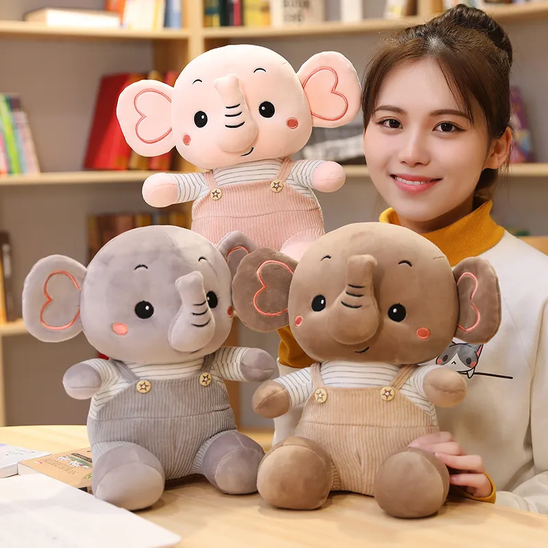 Adorable Long Trunk Elephant Plush Doll for Kids' Birthday Gift