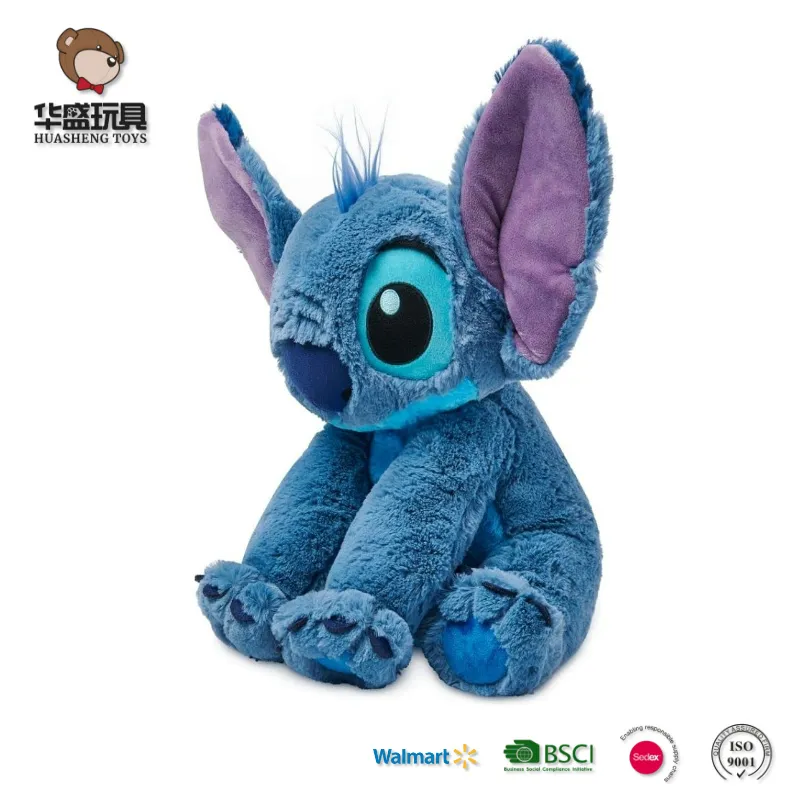 Customizable Factory Wholesale Cute 23cm Blue Pink Stitch Plush Toys Cartoon Soft Toy