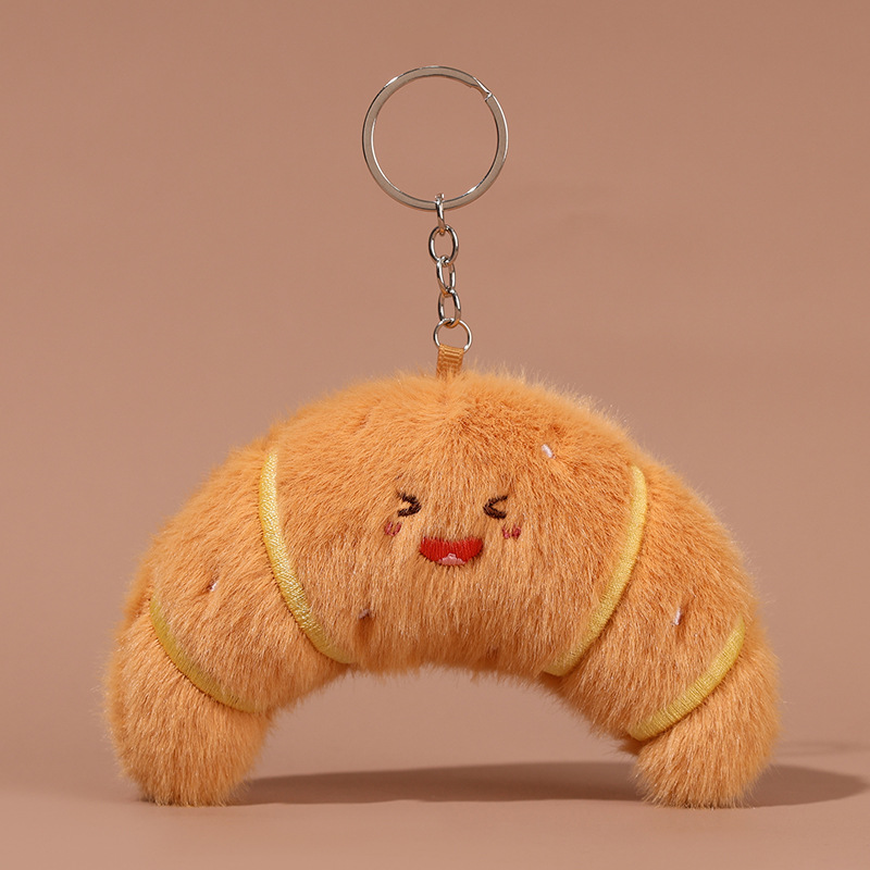 Wholesale Custom Eco-friendly Mesh Lining Soft Plush Food-Themed Keychain Pendant Stuffed Toy
