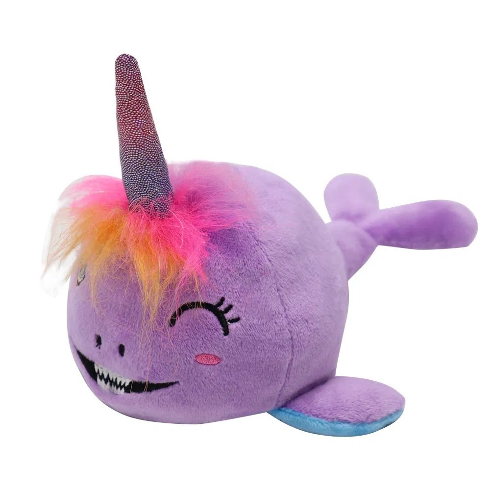 Cheap Creative Flip Stuffed Animal Toy Rainbow Reversible Plush Whale Toy for Baby Toys