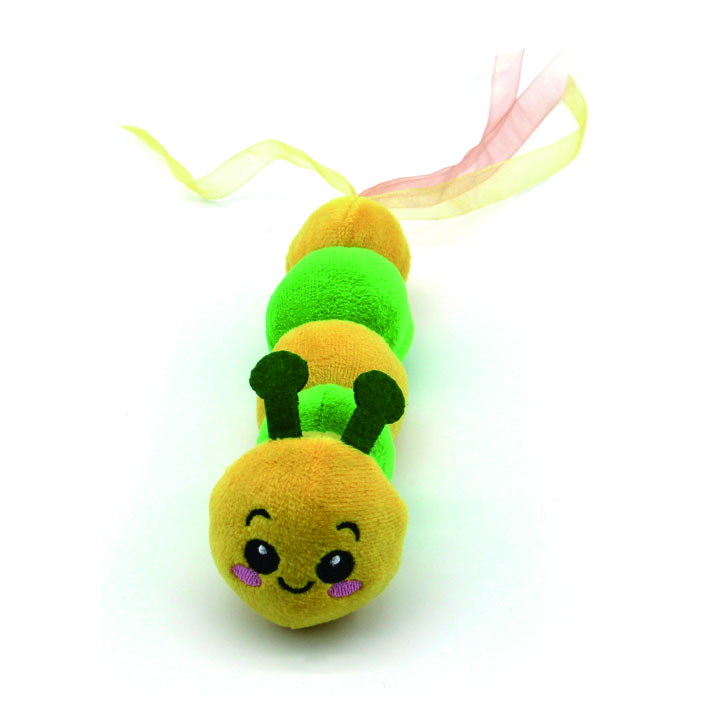 Competitive Price Caterpillar Cartoon-Style Plush Stuffed Toy Lovely Indoor/Outdoor Interactive Sports Toy for Pets
