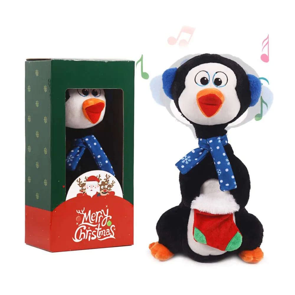 Christmas LED Santa Claus 14inches Animated Electric Plush Musical Gift Toys