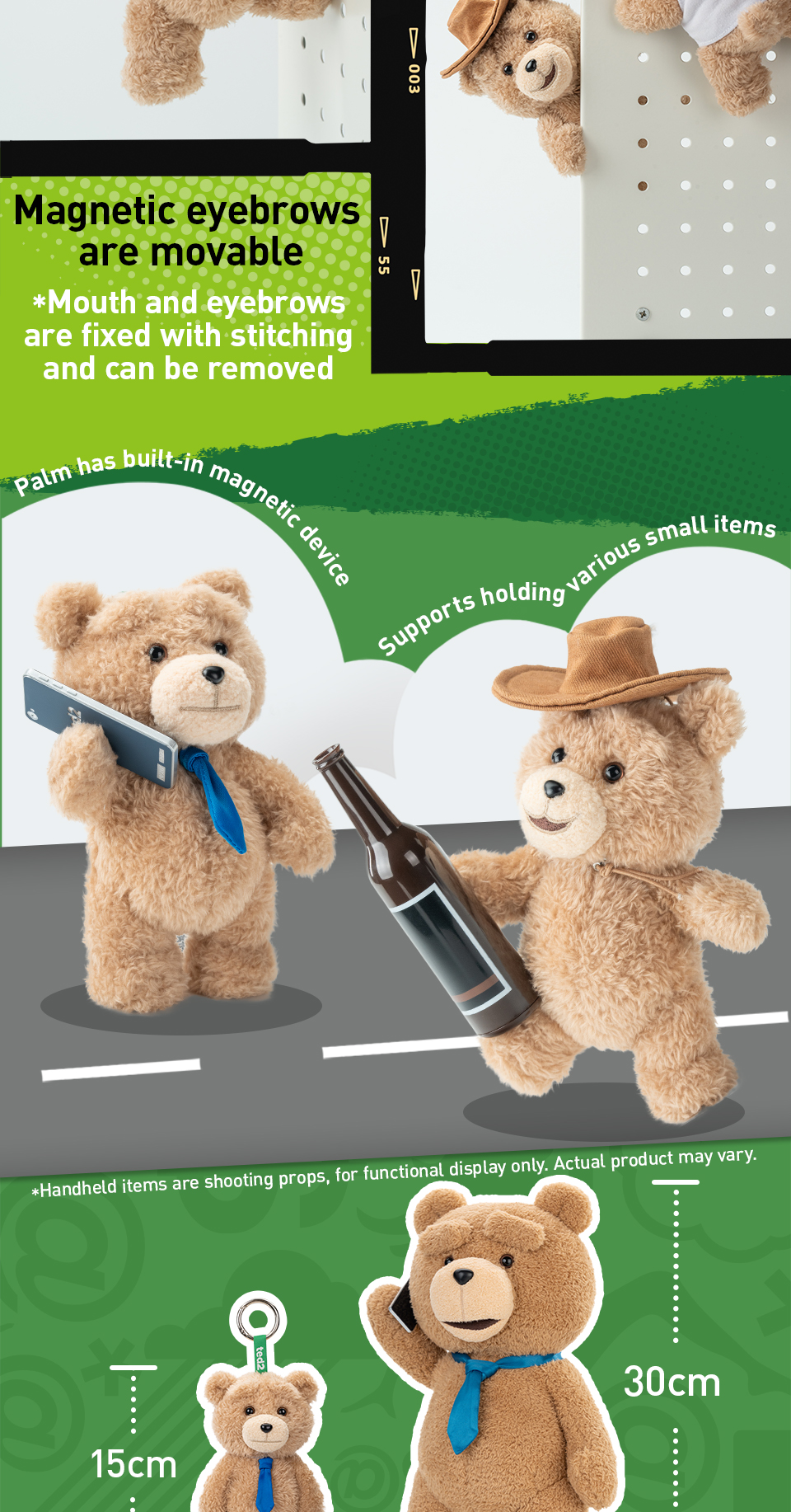 Original Ted2 Bear Series PVC Blind Box Plush Doll Cute Keychain Toy and Home Decorations