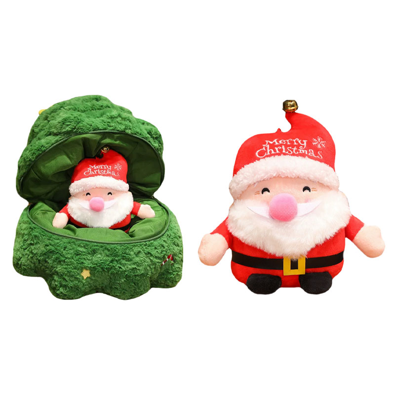Hot Sale Christmas Stuffed Plush Toy Christmas Decoration Toy Customized Santa Plush Custom Logo Christmas Plush