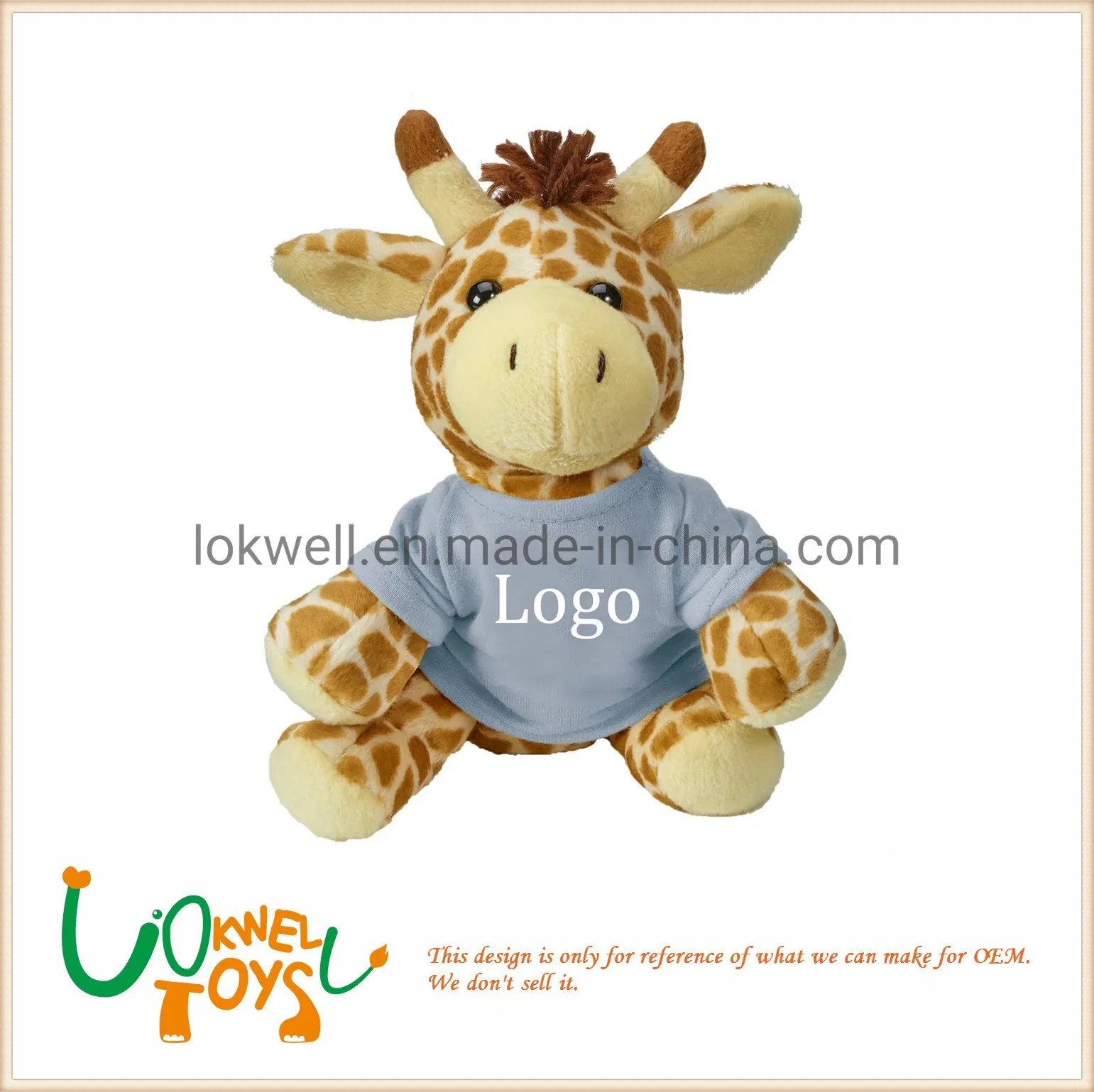 Promotional Gift Cute Giraffe Plush Toy Stuffed Cartoon Animal Giraffe Kids Toy