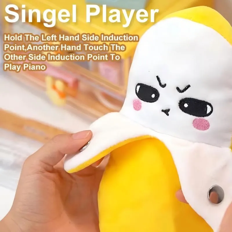 Wholesale Musical Induction Toy Beat Piano Fruit Electric Plush Toy for Girl