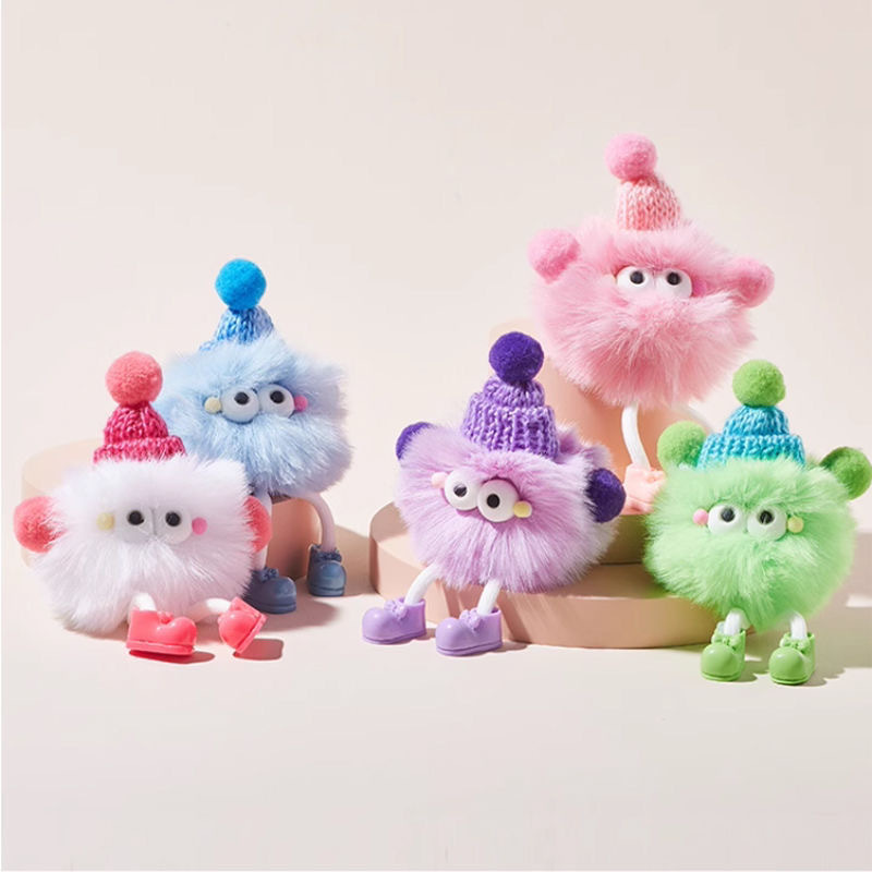 High Quality Customizable Animal Plush Keychains Wholesale Factory Rings with Logo Plushie Keychain Toys