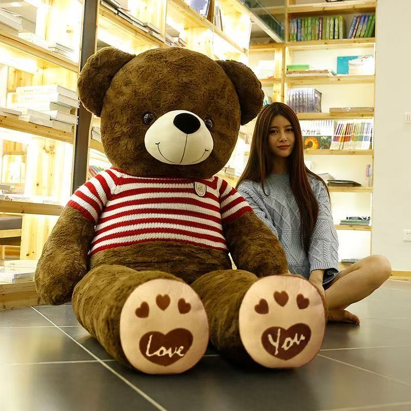 Teddy Bear Plush Toy Hugging Bear Big Bear Doll Girlfriend Birthday Valentine's Day Gift Large Size Polyester Washed Stress