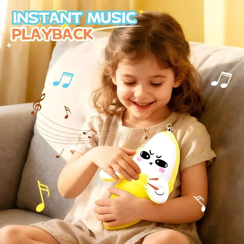 Wholesale Musical Induction Toy Beat Piano Fruit Electric Plush Toy for Girl