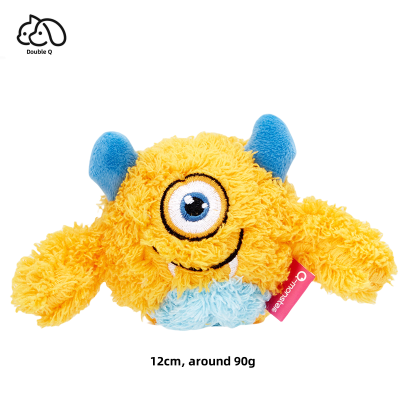 New Design Qmonster Pet Squeaky Plush Toy Treasure Sound TPR Massage Oral Elastic Dog Toy Plush Pet Supplies