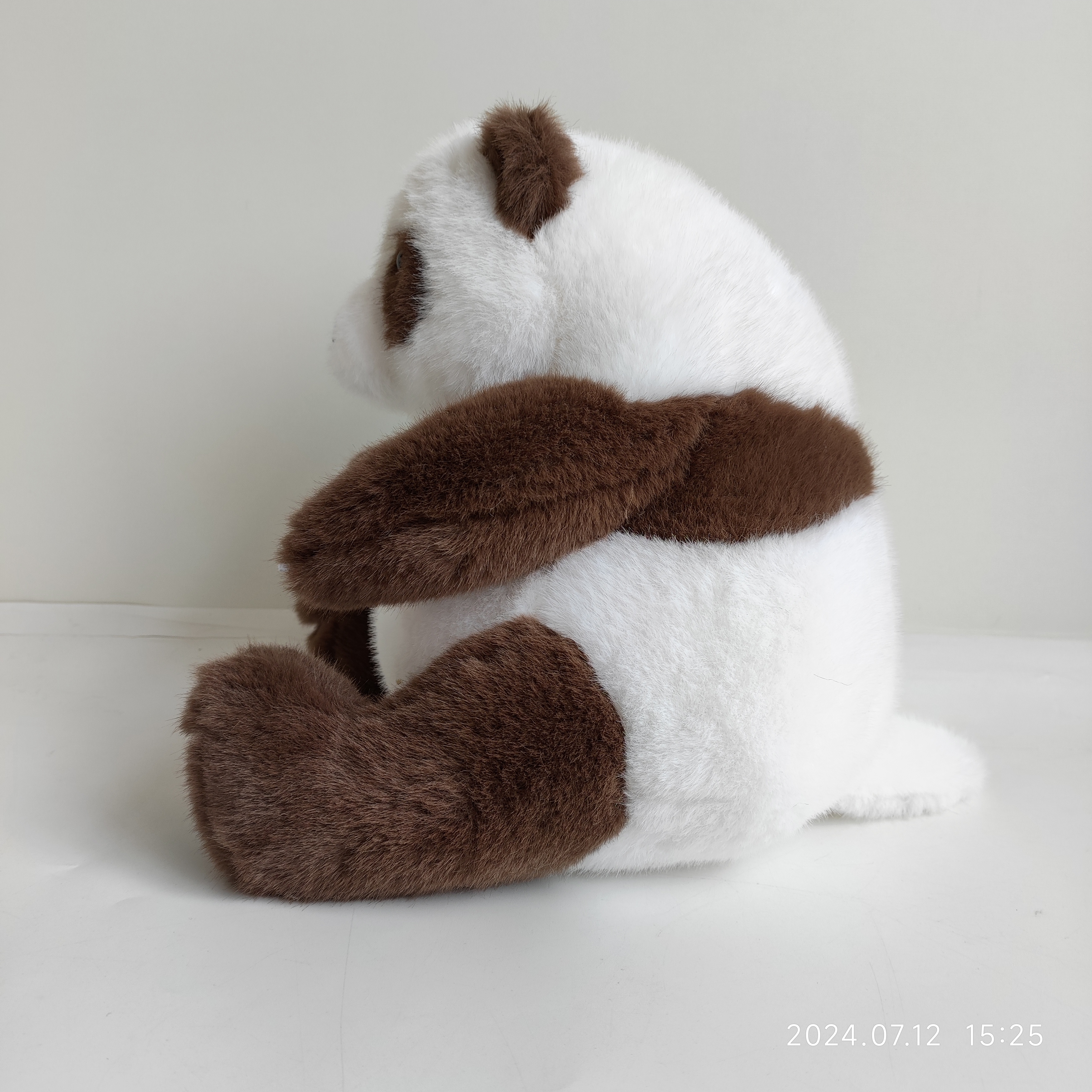 Giant Panda Qizai Simulation Plush Toy Realistic Brown &amp; White Panda For Kids Gift