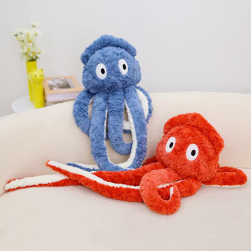 Wholesale Hot Sale Giant Squid Plush Pillow Cute Long Leg Octopus Stuffed Animal Soft Cushion Stress Relief Washed for Kids Room