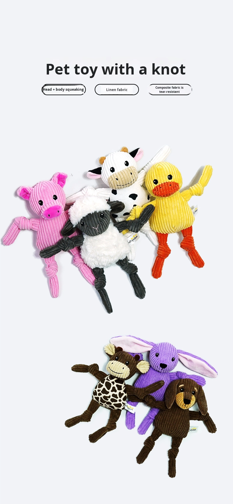 Luxury Eco-Friendly Interactive Plush Dog Toys