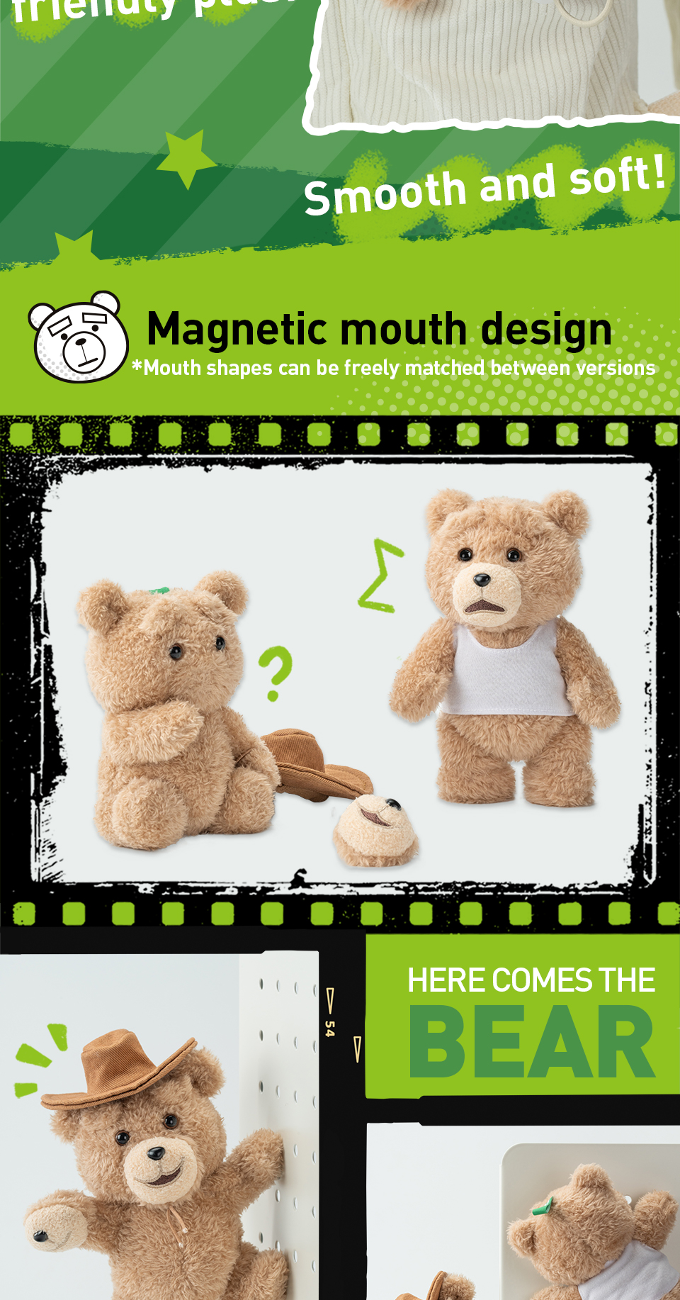 Original Ted2 Bear Series PVC Blind Box Plush Doll Cute Keychain Toy and Home Decorations
