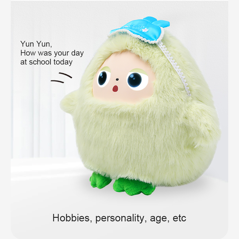 OEM Wholesale AI Plush Pet Robot Emotional Interactive Toy Desk Companion Voice Interaction Vinyl Face Recognition Keychain Toy