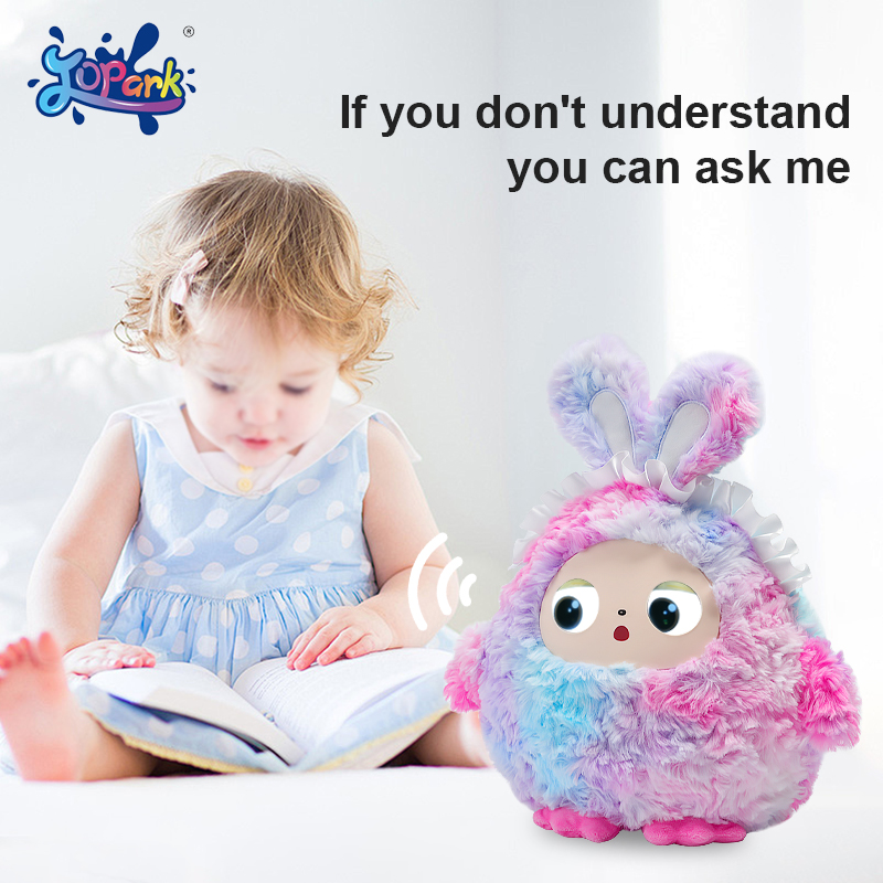 OEM Wholesale AI Plush Pet Robot Emotional Interactive Toy Desk Companion Voice Interaction Vinyl Face Recognition Keychain Toy