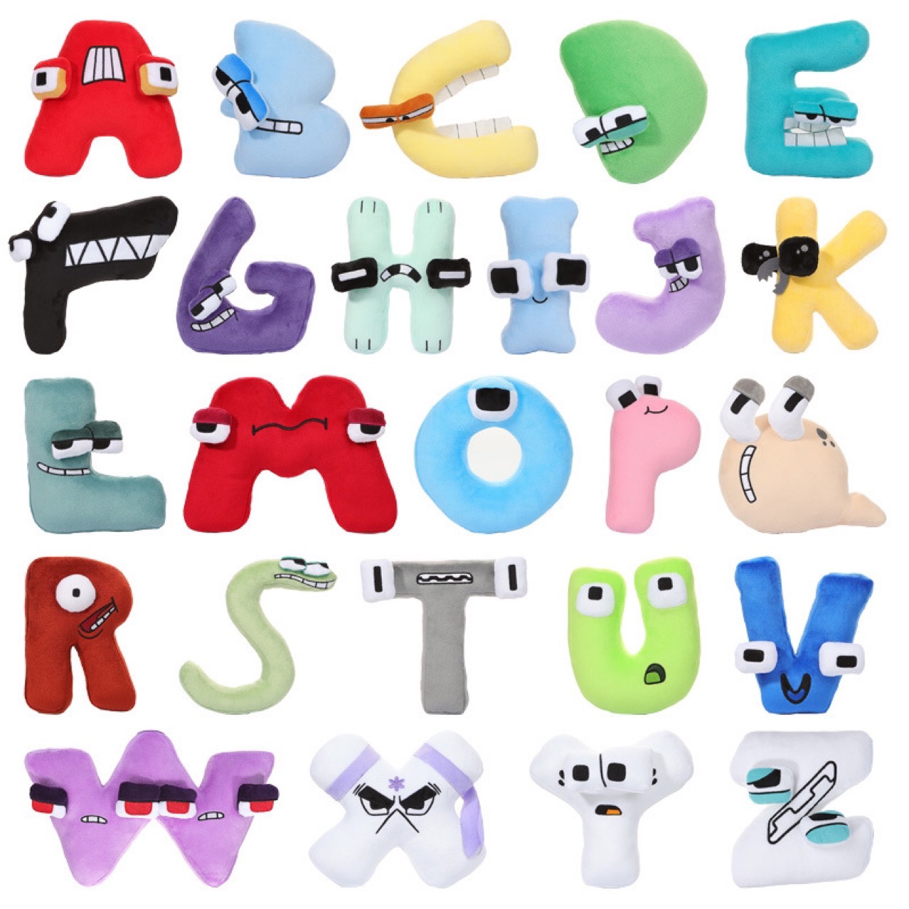 26 Style Alphabet Lore Plush Anime Doll Kawaii 26 English Letters Stuffed Toys Children's Enlightenment Education Doll Play
