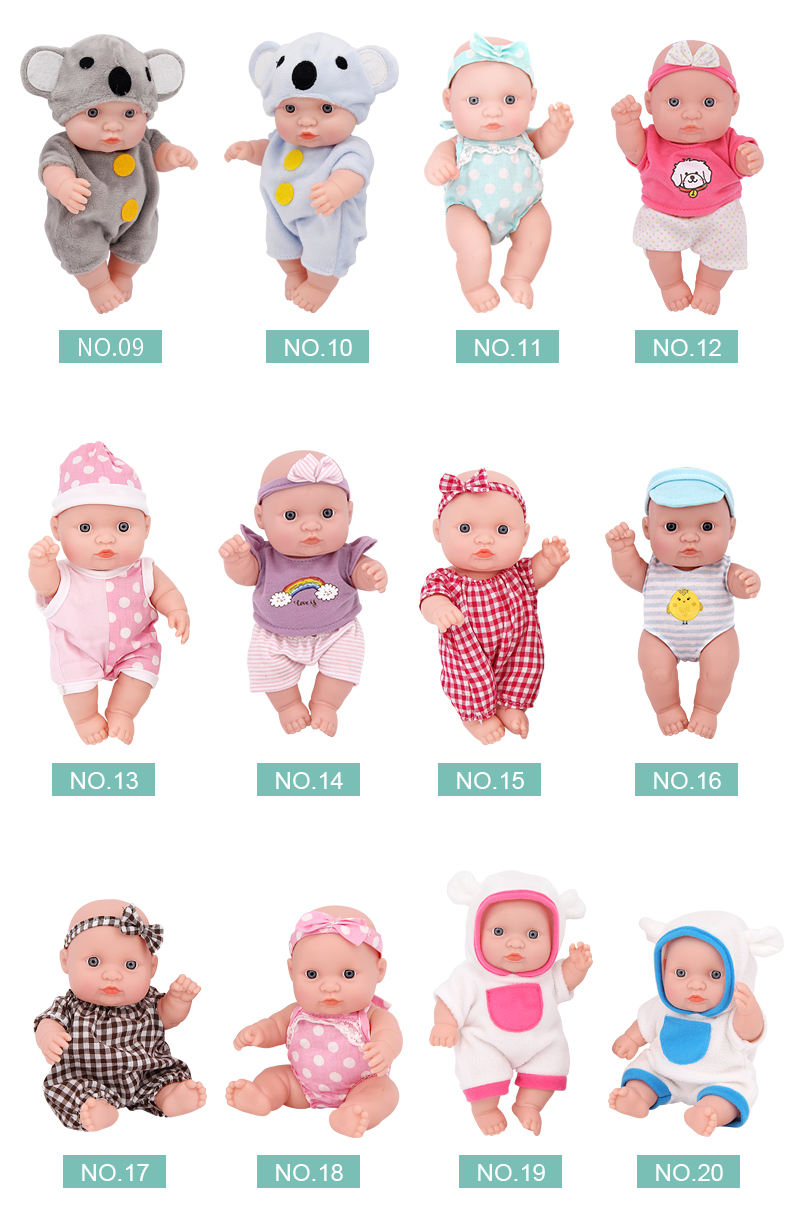 Factory Price Soft Plush High Quality New Item Baby Dolls 8 Inch Reborn Baby Doll Soft Plush