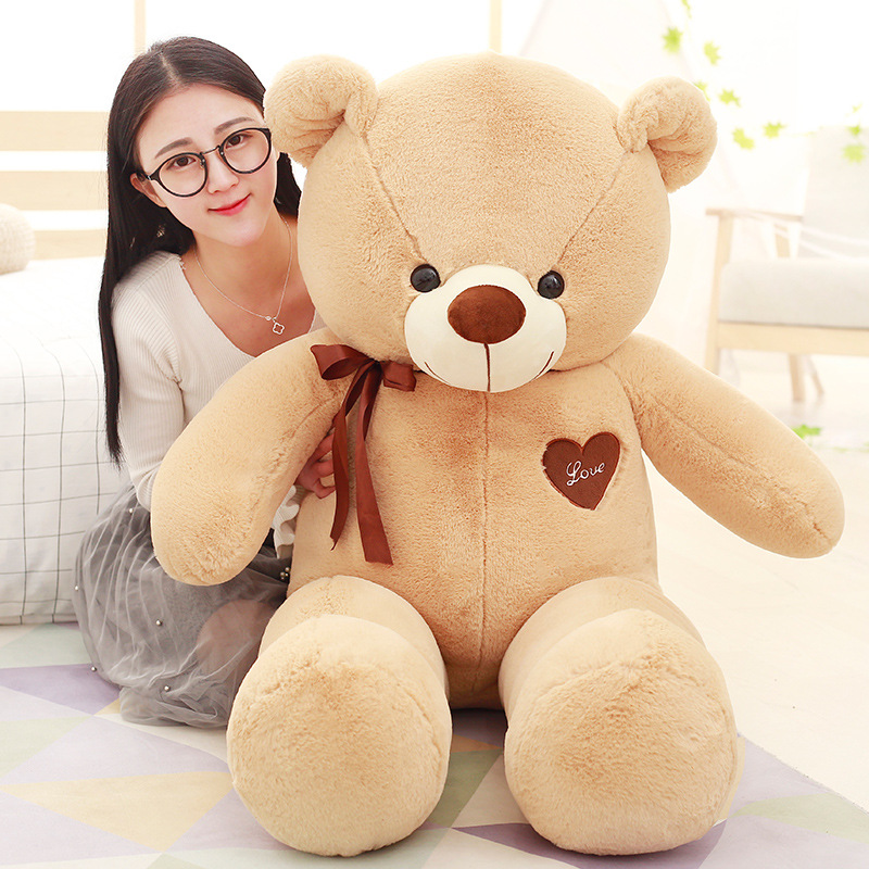 Wholesale Big Size T-shirt Teddy Bear Plush Pillow Toy with Ribbon Soft Stuffed Kawaii Plushies Toys for Gift