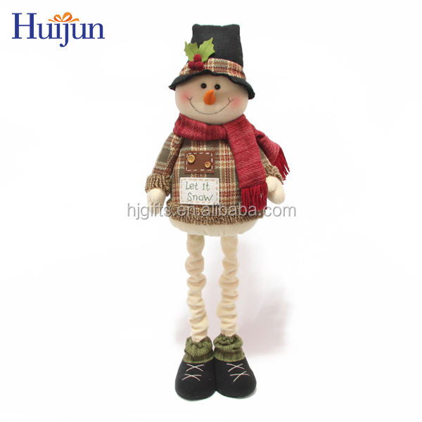 Christmas Crafts Novelty Standing Decoration Plush Xmas Doll Personalized Ornament