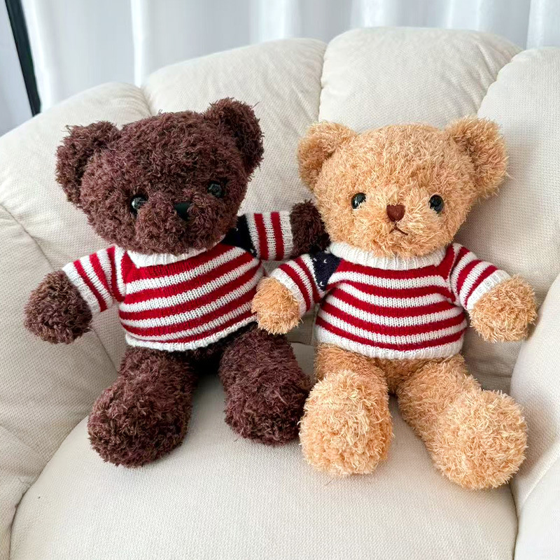 Custom Logo Teddy Bear Stuffed Animal Cute Plush Doll Soft Toy Gift For Birthday Christmas Children's Day Thanksgiving Day