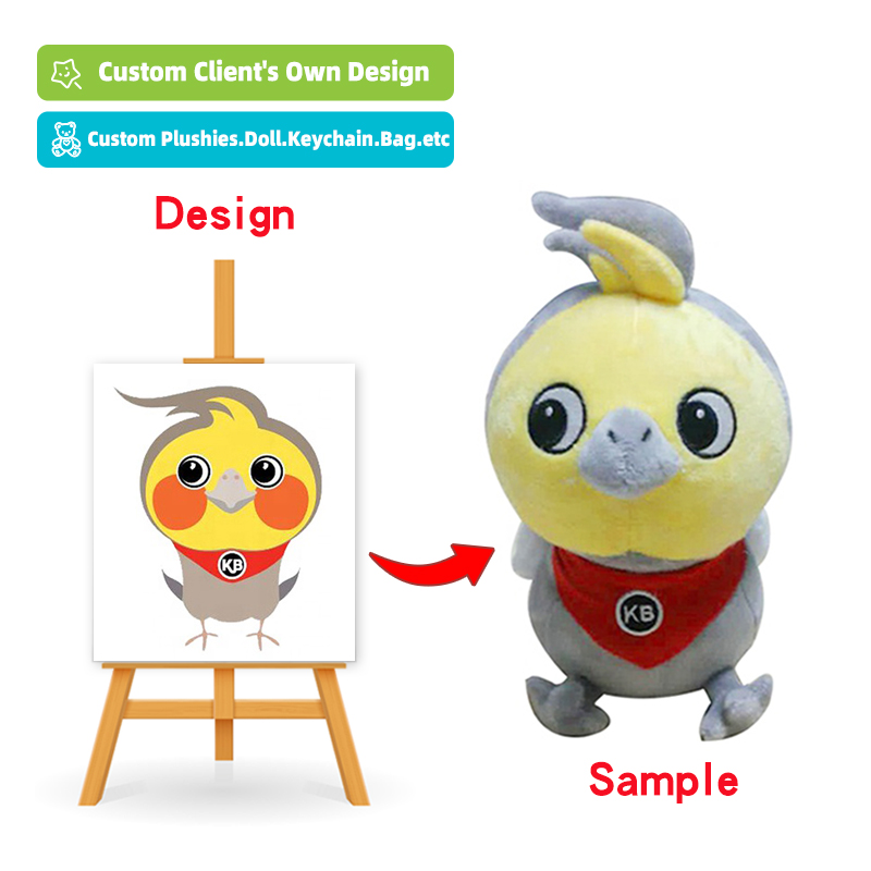 Low MOQ Customized Plush Self-made Cartoon Character Plush Toys