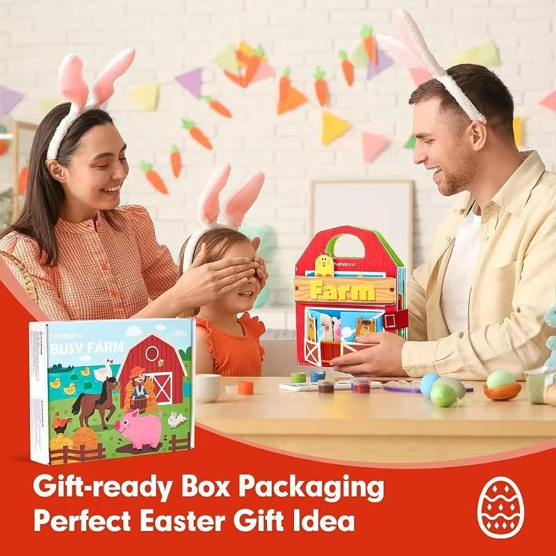 Baby Early Education Cognitive Farm Plush Toys Tear Book for 2 to 4 Years &amp; 5 to 7 Years Unisex